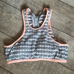 Splendid Grey & Peach Sports Crop Top 538